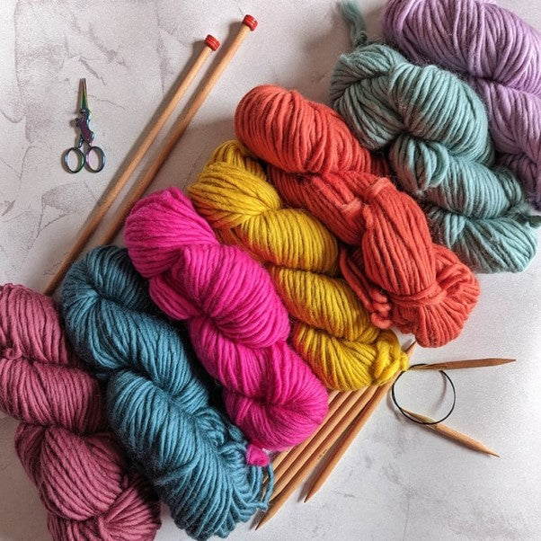 Yarn, Macramé Cord, and Tools