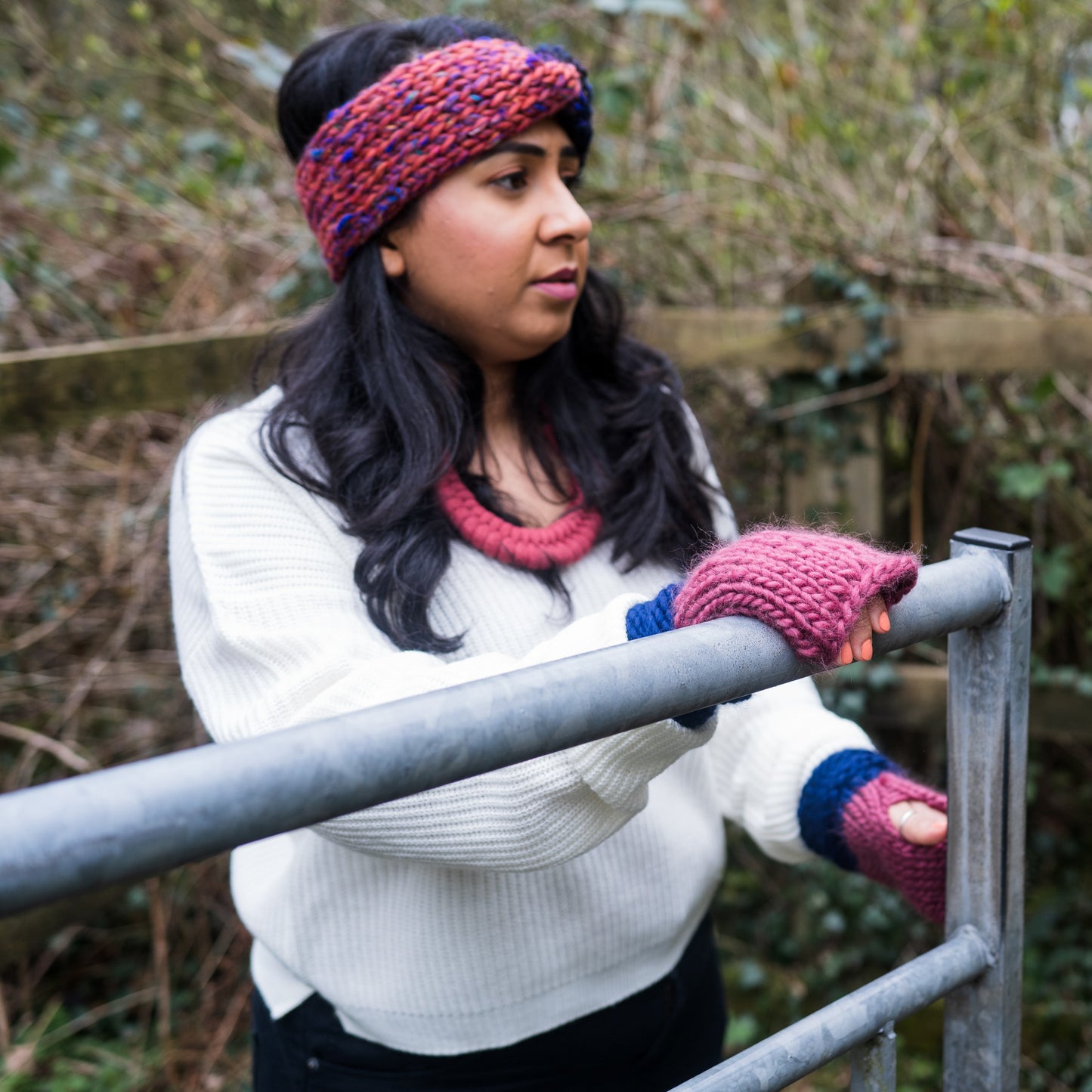 Sari Silk and Pure Merino Blend Headband with a Twist - Mix and Match 8 Colours