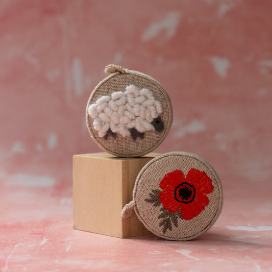 Embroidered Retractable Measuring Tapes