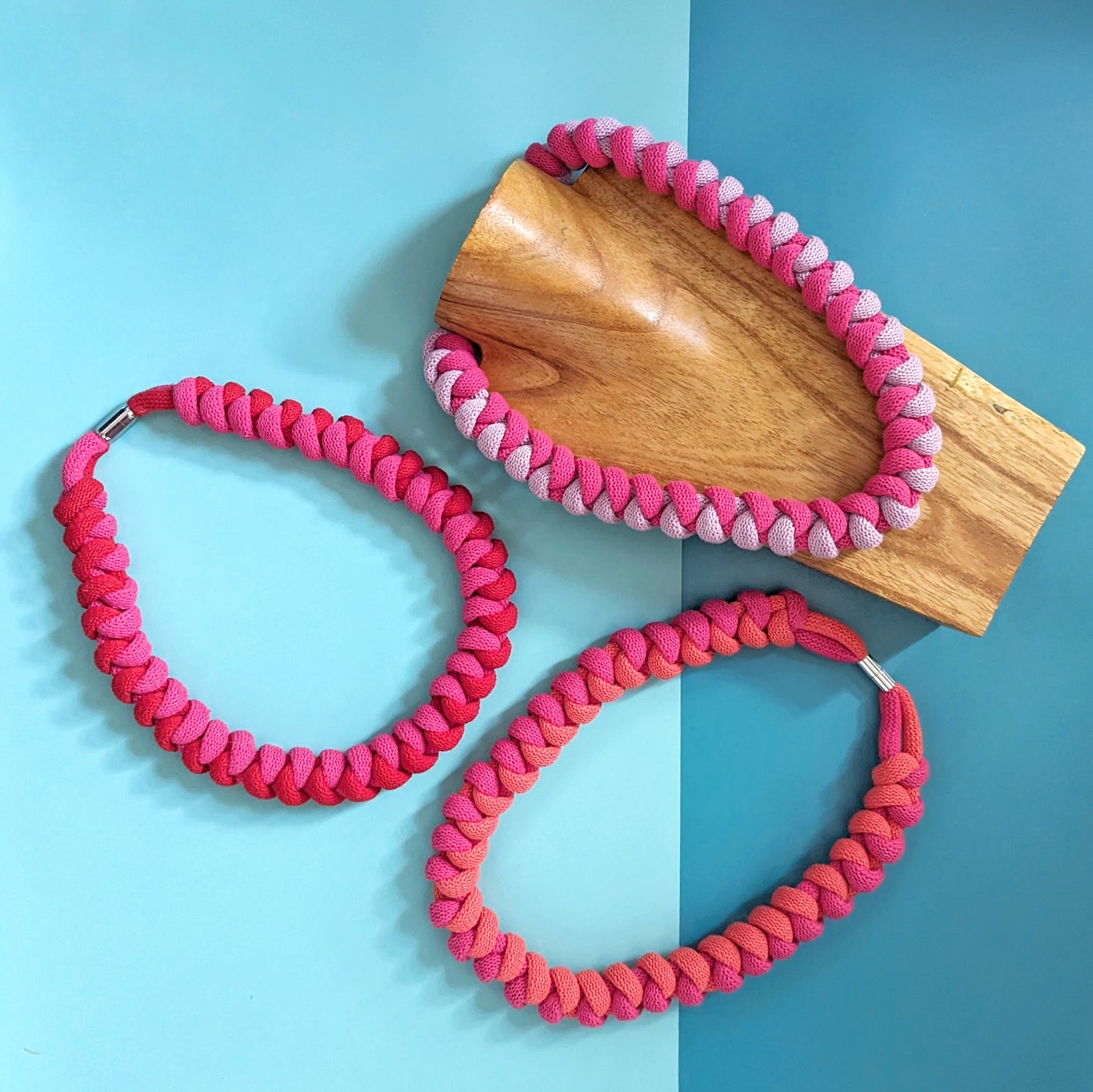 Macramé Textile Necklace (Chunky Twist) - Mix and Match 12 Colours