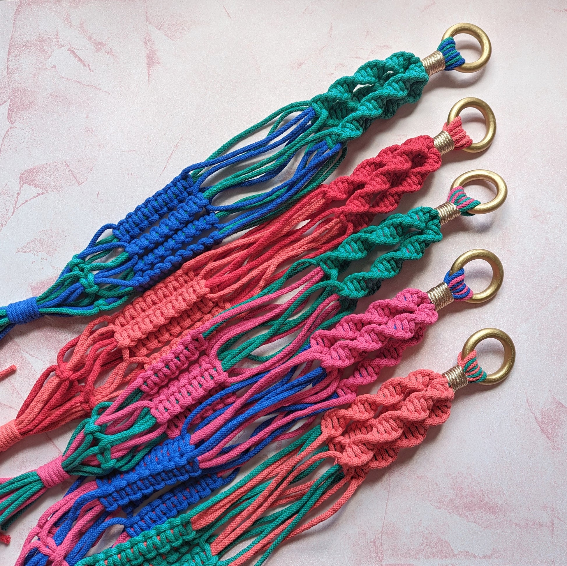 two color macrame plant hanger Macramé Plant Hanger